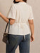 Weisse 50er Schösschenbluse mit Polka-Dots
