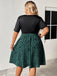50er Swingkleid mit abstraktem Print