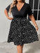 50er Swingkleid mit abstraktem Print