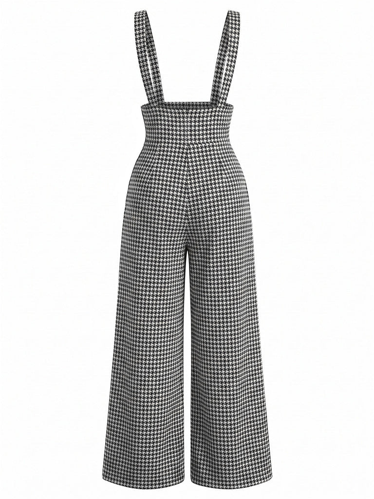 60er Hose mit Hahnentritt und weitem Bein