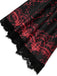 60er Gothic Maxikleid mit Schloss-Fledermaus-Print