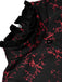 60er Gothic Maxikleid mit Schloss-Fledermaus-Print