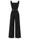 80er Jumpsuit mit Rüschenträgern und Knöpfen
