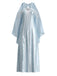 Hellblaues 80er Maxikleid im Amidala-Stil mit Cape-Ärmeln