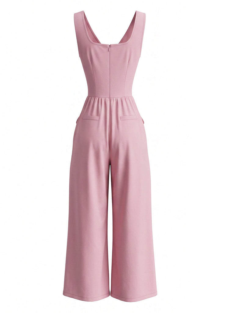 80er ärmelloser Jumpsuit mit Cargotaschen