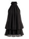 60er Kleid mit Stehkragen und Neckholder