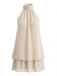 60er Kleid mit Stehkragen und Neckholder