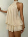 60er Kleid mit Stehkragen und Neckholder