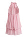 60er Kleid mit Stehkragen und Neckholder