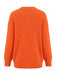 Orange 40er Strickpullover mit Buchstaben-Print und Rundhals