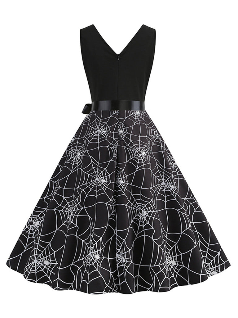 50er Ärmelloses Swingkleid
