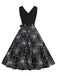 50er Ärmelloses Swingkleid