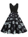 50er Ärmelloses Swingkleid