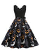 50er Ärmelloses Swingkleid