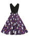 50er Ärmelloses Swingkleid