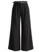 Dunkelblaue 60er Marlenehose mit Gürtel und hoher Taille