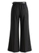 Dunkelblaue 60er Marlenehose mit Gürtel und hoher Taille