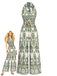 Grüner 40er Jumpsuit mit Neckholder und offenem Rücken