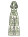 Grüner 40er Jumpsuit mit Neckholder und offenem Rücken