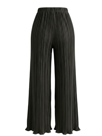 40er Hose mit hoher Taille und weitem Bein