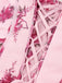 Rosa 50er Tutu-Kleid mit Streublumen und Korsett