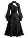 40er Gothic Kleid mit abnehmbarem Überwurf