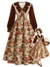 50er Swingkleid mit Früchte-Print und Chelsea-Kragen