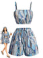 [Vorverkauf] 70er Geometrie-Set mit Crop-Top und Shorts