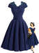 50er Kleid mit Spitzen-Patchwork und Carmen-Ausschnitt