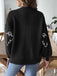 70er Halloween-Strick-Cardigan mit Geister-Print und Knopfleiste