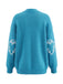 70er Halloween-Strick-Cardigan mit Geister-Print und Knopfleiste