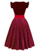 Rotes 50er Oktoberfest-Dirndl-Set mit Polka-Dot-Kleid und Schürze
