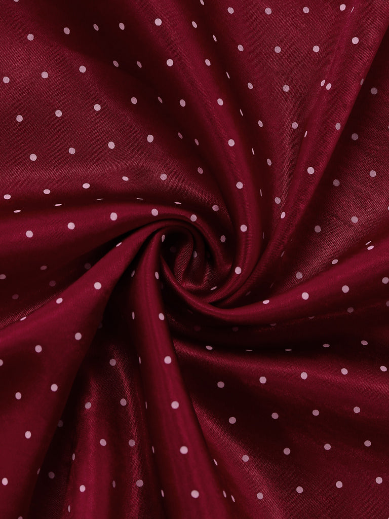 Rotes 50er Oktoberfest-Dirndl-Set mit Polka-Dot-Kleid und Schürze