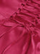Rotes 40er Korsett-Midikleid mit eckigem Ausschnitt und Puffärmeln