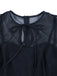 50er Netz-Ärmelloses Kleid mit Bindeband und Keyhole