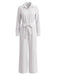 30er Knopf-Jumpsuit mit Reverskragen und weitem Bein