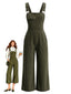 30er Cord-Latzjumpsuit mit Taschen und weitem Bein