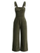 30er Cord-Latzjumpsuit mit Taschen und weitem Bein