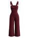 30er Cord-Latzjumpsuit mit Taschen und weitem Bein