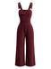 30er Cord-Latzjumpsuit mit Taschen und weitem Bein