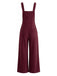30er Cord-Latzjumpsuit mit Taschen und weitem Bein