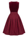 Weißes & Weinrotes Oktoberfest Dirndl-Set mit Spitze und Schürze