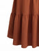 Braunes 70er Kleid mit Eckiger Ausschnitt und High-Low