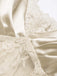 Champagnerfarbenes 30er Satin-Nachtkleid mit Spitze und Korsett-Taille