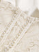 Champagnerfarbenes 30er Satin-Nachtkleid mit Spitze und Korsett-Taille