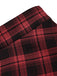 Roter 50er A-Linien-Rock mit Karo und hoher Taille