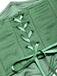 Seegrünes 70er Lagenkleid mit Spitze und asymmetrischem Saum