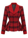 40er Karo-Jacke & Rock-Set mit Schalkragen