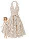 50er Swingkleid mit Polka-Dots und Neckholder