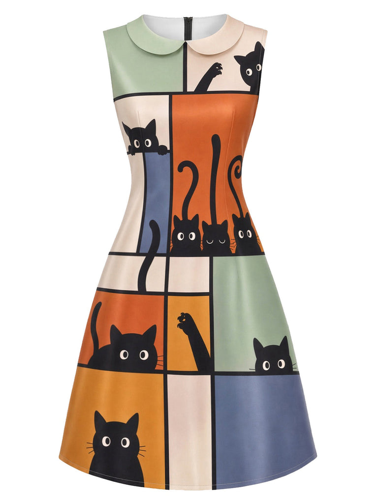 60er Kleid mit Peter-Pan-Kragen und A-Linie